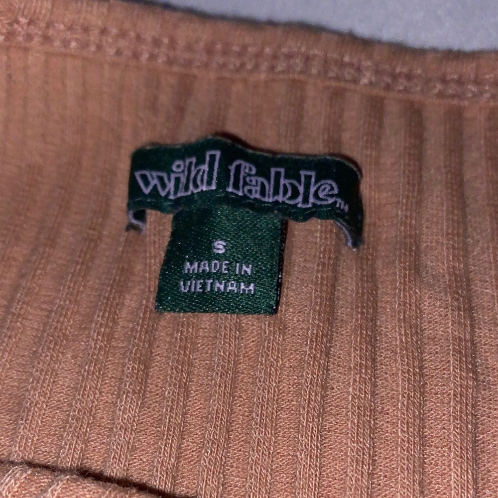 Wild Fable Tan Ribbed Top - Picture 2 of 2